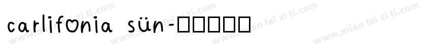 carlifonia sun字体转换